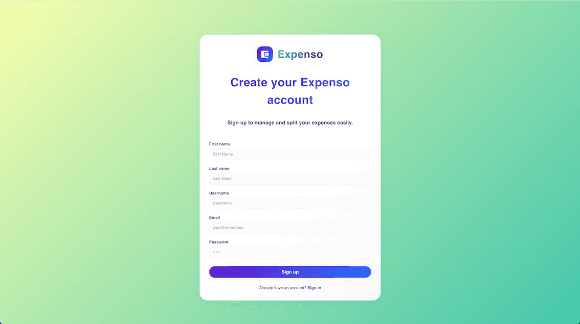 Expense Splitter screenshot 2